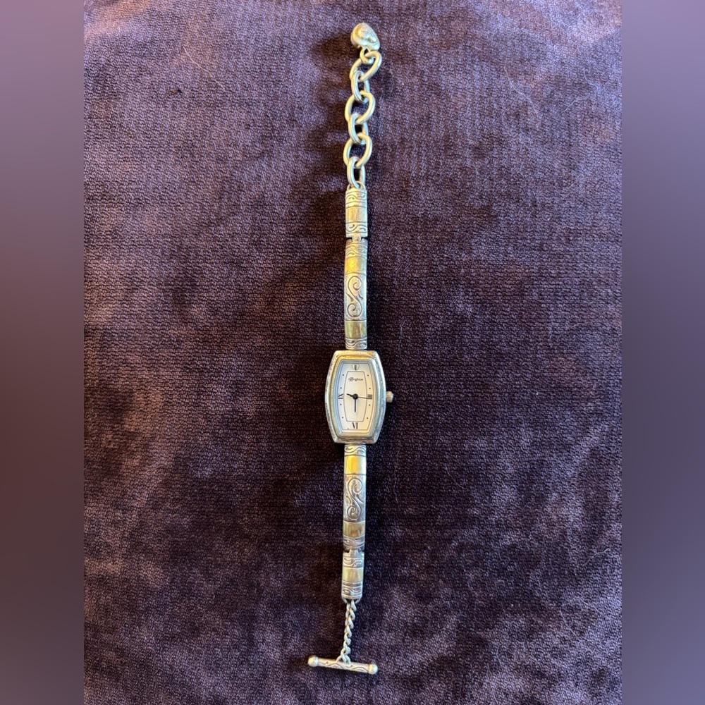 BRIGHTON Silver and Gold Watch with Intricate Design